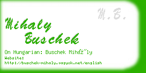 mihaly buschek business card